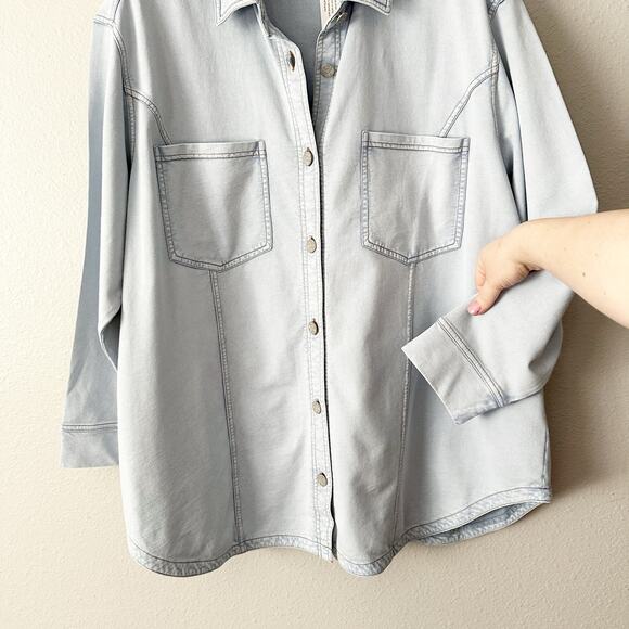 Soft Surroundings Lorelei French Terry Button Front Tunic women’s plus size 1X - Picture 4 of 9